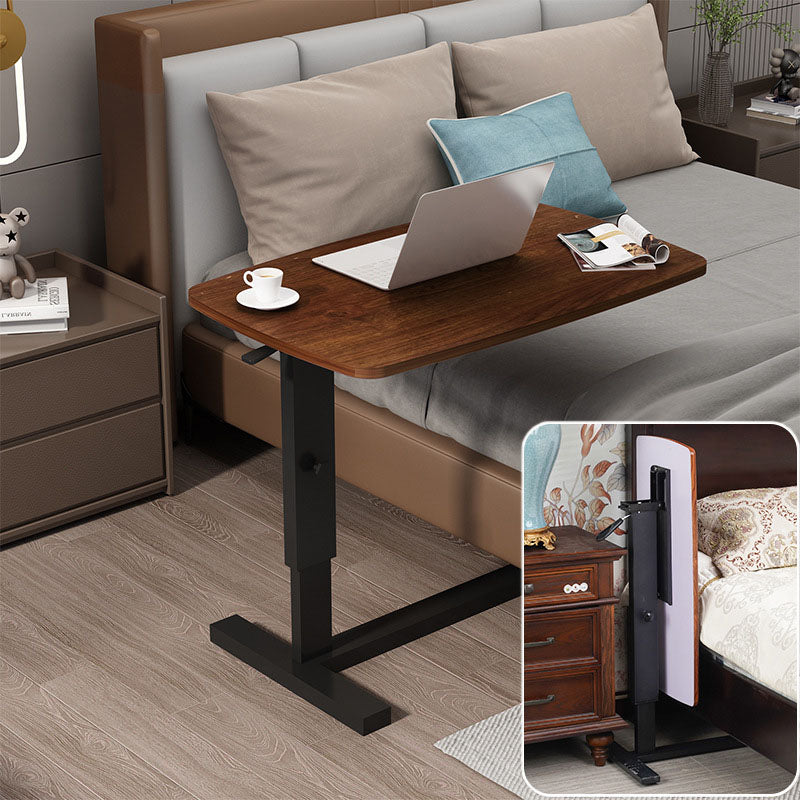 Modern Minimalist Rectangular Wood Metal End Table Foldable For Living Room