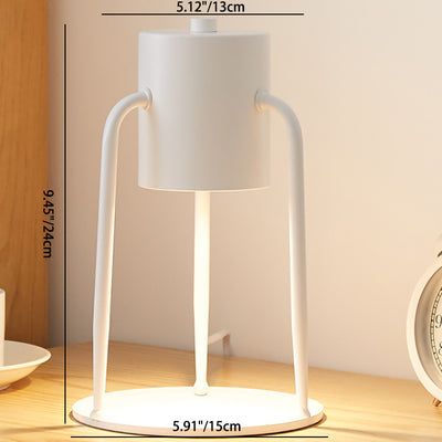 Contemporary Creative Cylinder Iron 1-Light Melting Wax Table Lamp For Bedroom