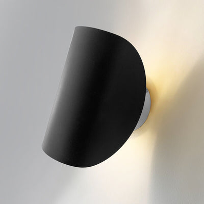 Modern Minimalist Curved Arc Iron 1-Light Wall Sconce Lamp