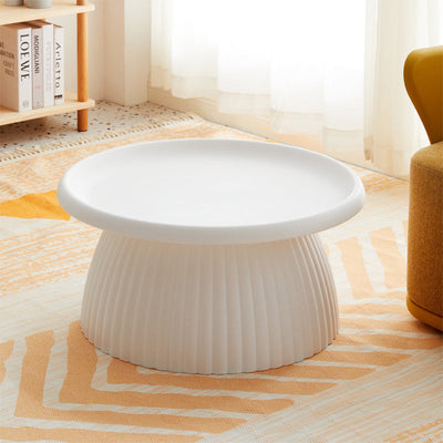 Contemporary Creative Round Cone Lace Base PP Plastic Coffee Table For Living Room