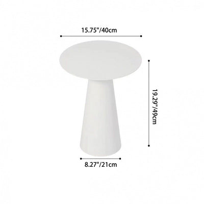 Modern Minimalist Round Cone Base Iron Coffee Table For Living Room