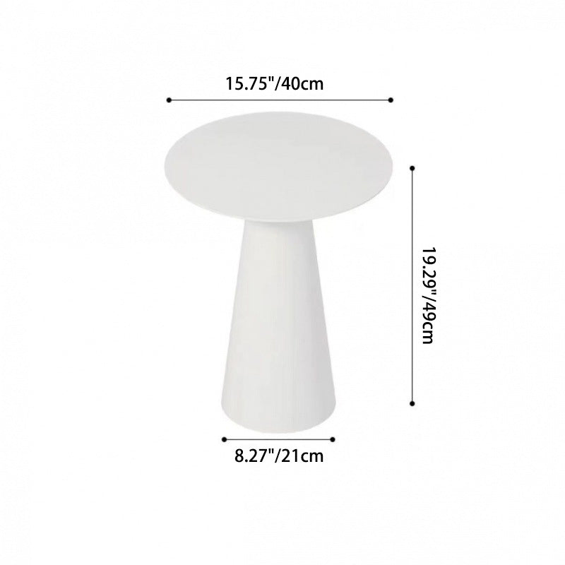 Modern Minimalist Round Cone Base Iron Coffee Table For Living Room