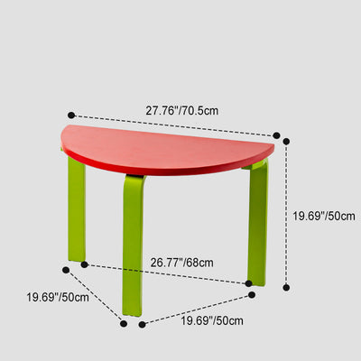 Contemporary Creative Half Round Solid Wood Coffee Table For Living Room