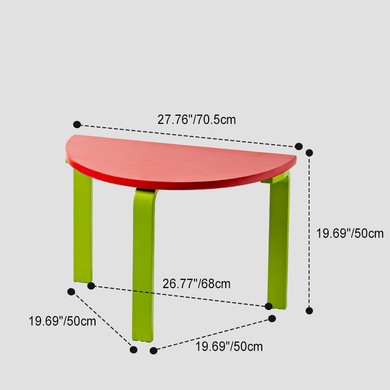 Contemporary Creative Half Round Solid Wood Coffee Table For Living Room