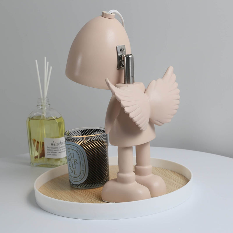 Modern Art Deco Resin Cartoon Angel Robot 1-Light Melting Wax Table Lamp For Bedroom