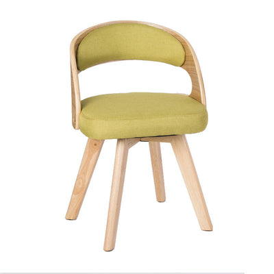 Modern Minimalist Square Fabric Wood Dining Chair Backrest For Dining Room