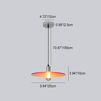 Nordic Vintage Grün Messing Glas 1-flammige Pendelleuchte 