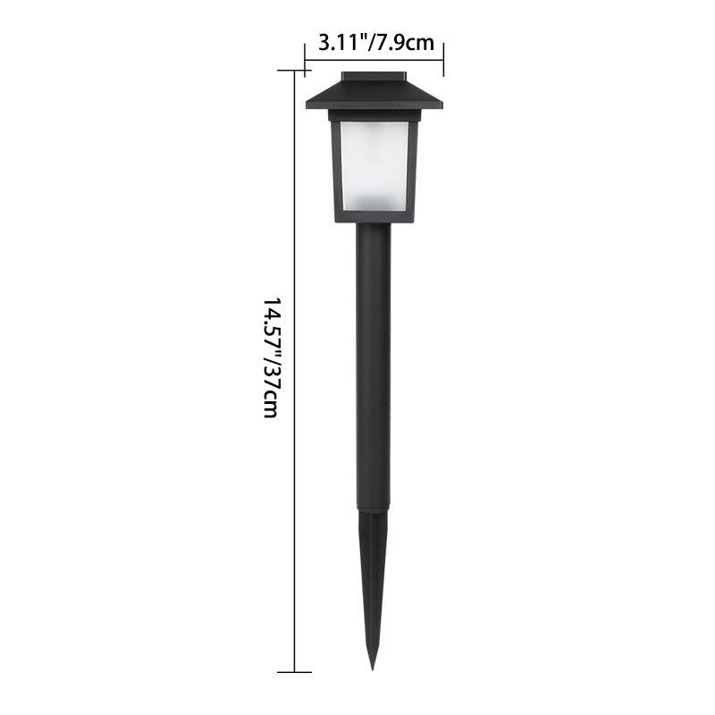 Modern Minimalist Waterproof Solar Square ABS PVC LED Outdoor Landscape Light For Garden