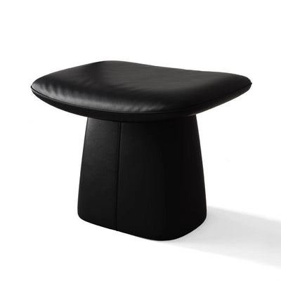 Modern Minimalist Square Microfiber Leather Solid Wood Vanity Stool Backless Armless For Bedroom