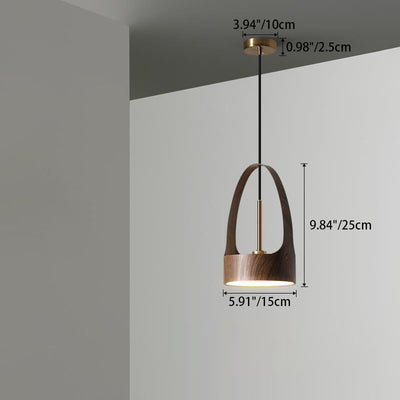 Contemporary Scandinavian Round Iron Acrylic LED Pendant Light For Bedroom