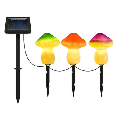 Solar Outdoor Resin Mushroom LED Garden Ground Insert Decorative Landscape Light