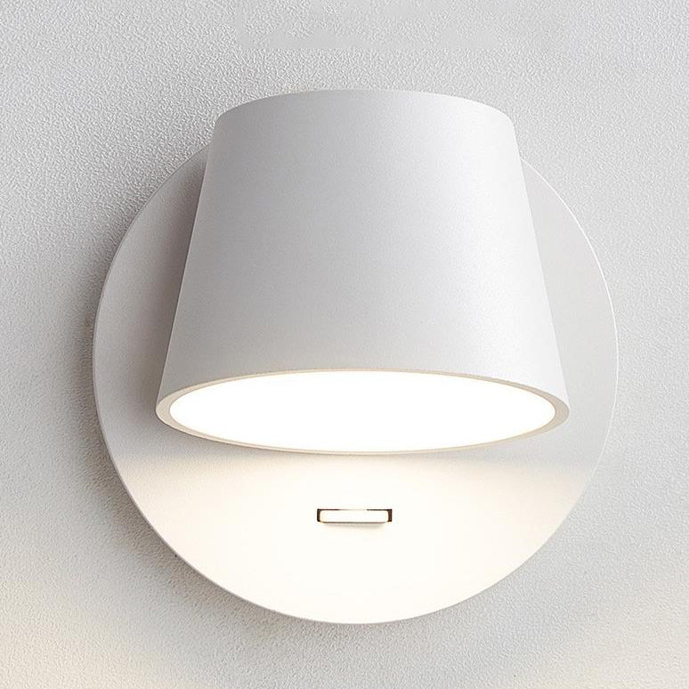 Contemporary Minimalist Dome Frosted Rotatable Aluminum LED Reading Wall Sconce Lamp For Bedroom