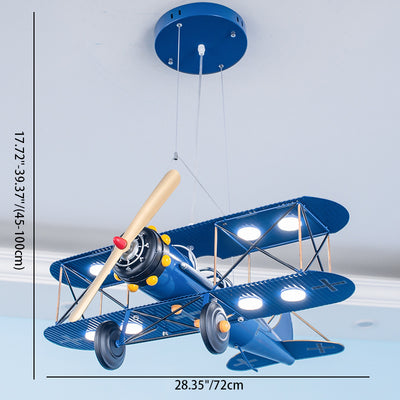 Lustre LED en acrylique avec matériel d'avion créatif contemporain pour chambre d'enfants 