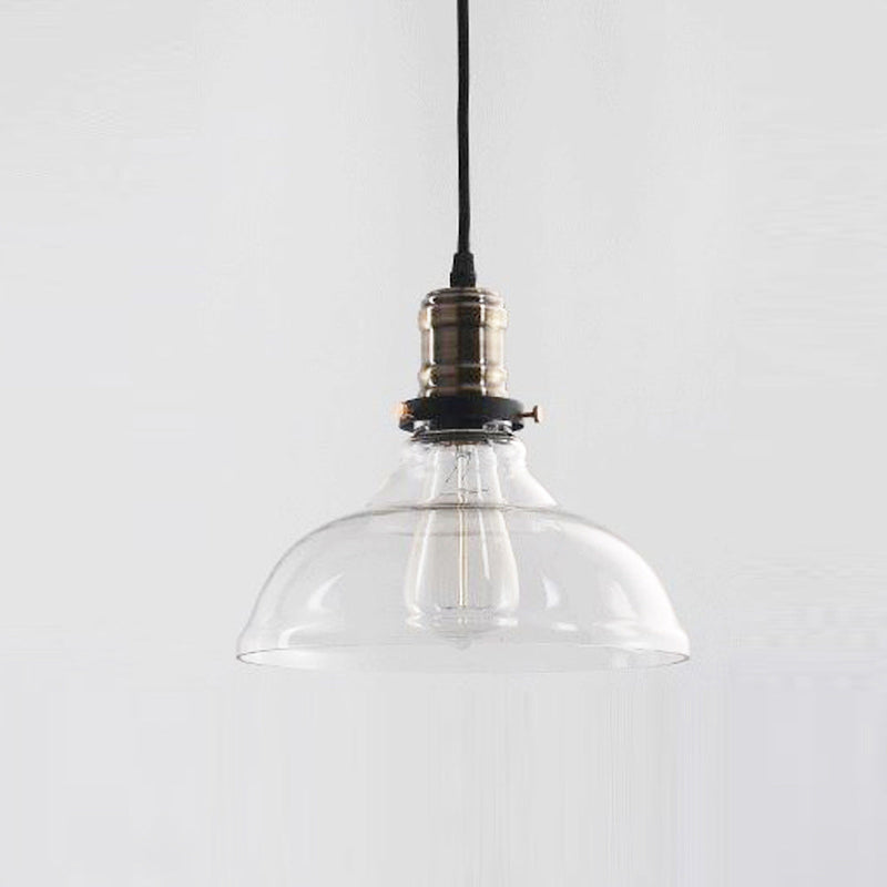 Modern Minimalist Round Glass 1-Light Pendant Light For Dining Room