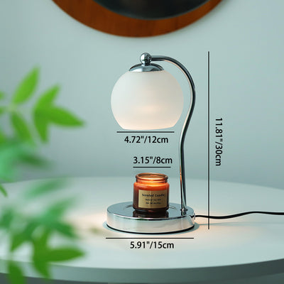 Modern Minimalist Orb Iron Glass 1-Light Melting Wax Table Lamp For Bedroom