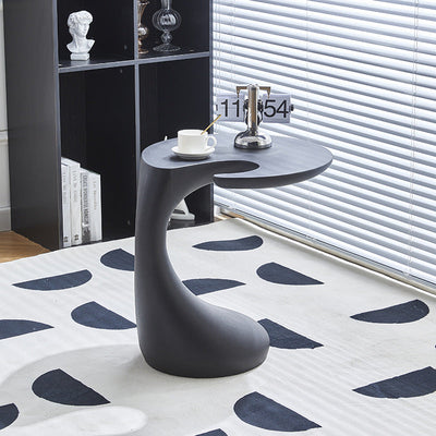 Contemporary Creative Shaped Oval Base PE Plastic End Table For Living Room