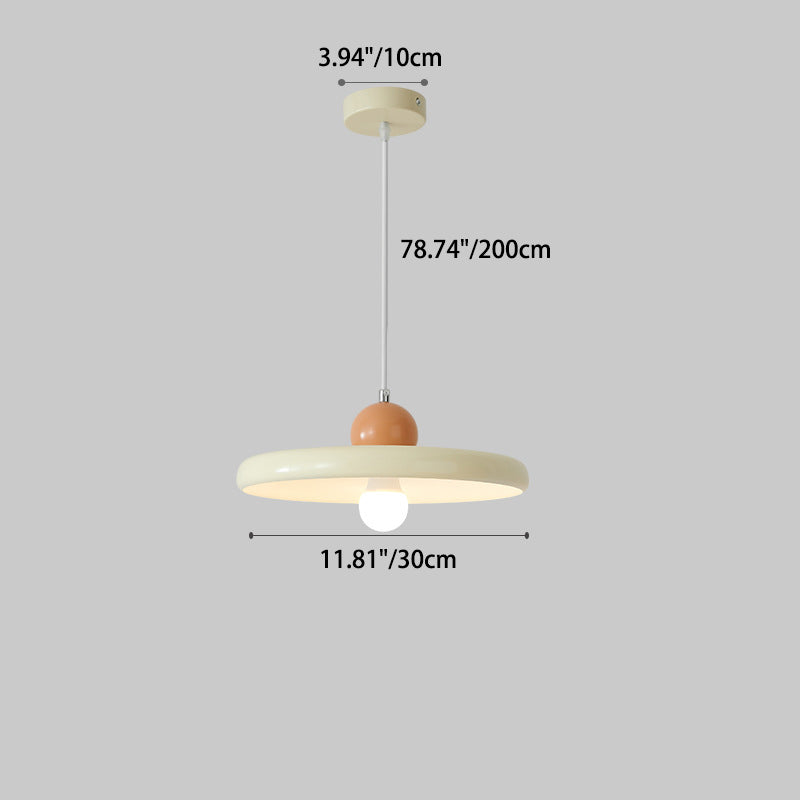 Contemporary Nordic Round Orb Iron 1-Light Pendant Light For Living Room