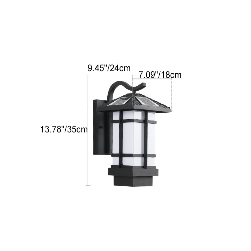 Industrial Solar Waterproof LED Outdoor Patio Landscape Wall Sconce Lamp