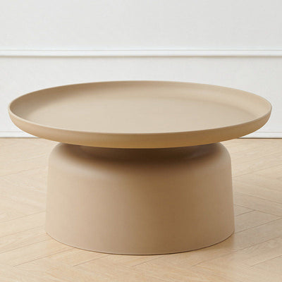 Contemporary Scandinavian Round Plastic PVC Coffee Table For Living Room