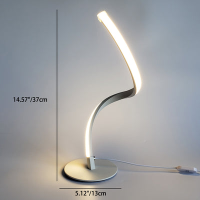 Modern Minimalist Iron Aluminum PVC Line LED Table Lamp For Study