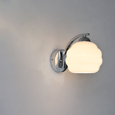 Modern Simplicity Iron Glass Round Ball 1-Light Wall Sconce Lamp For Hallway