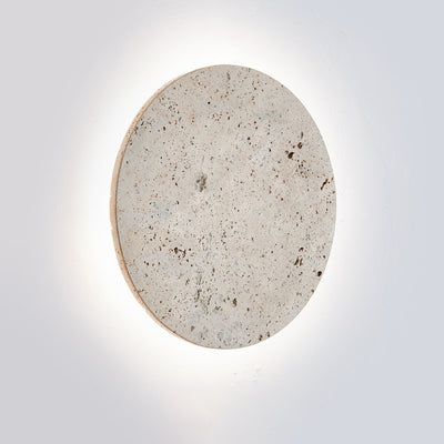 Traditional Japanese Acrylic Cave Stone Round LED Wall Sconce Lamp For Hallway