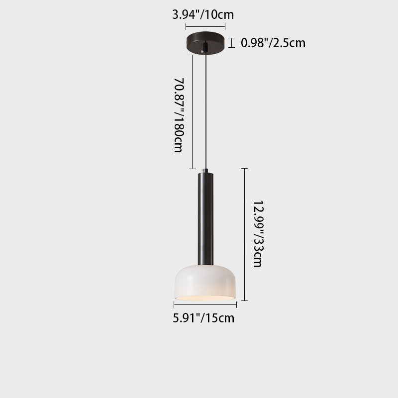 Lampe suspendue LED ronde en verre avec cadre en cuivre et minimaliste moderne, luminaire décoratif d&