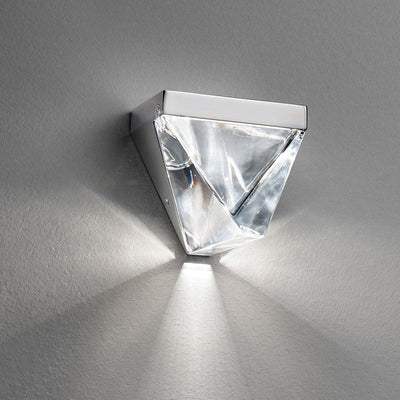 Contemporary Creative Triangle Iron Crystal LED Wall Sconce Lamp For Living Room