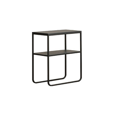 Modern Simplicity Rectangular Frame Iron Side Table 4-Leg For Living Room