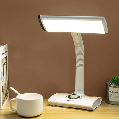 Modern White Study Reading USB Rechargeable LED Table Lamp