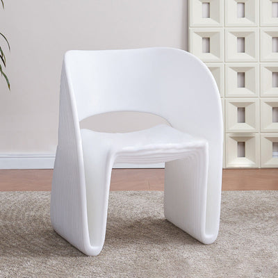 Modern Minimalist U-Shape PE Plastic Chair Backrest For Living Room