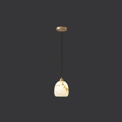 Light Luxury Minimalist Brass Lucite 1-Light Pendant Light