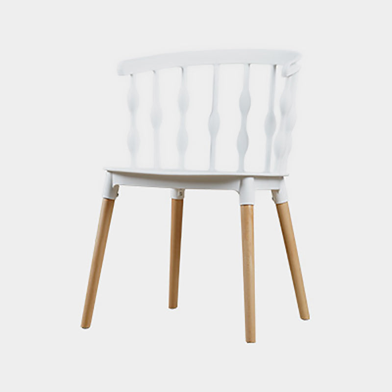 Contemporary Creative Square Vertical Strip PP Plastic Beechwood Dining Chair Backrest For Dining Room