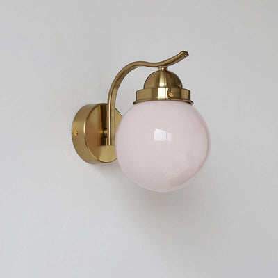 Modern Simplicity Glass Ball 1-Light Wall Sconce Lamp For Living Room