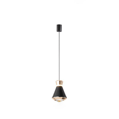 Contemporary Nordic Tapered Aluminum Acrylic LED Pendant Light For Living Room