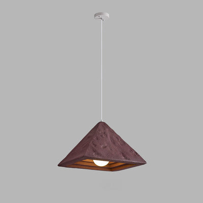 Contemporary Nordic Plexiglas Triangular Tapered 1-Light Pendant Light For Dining Room