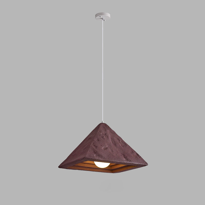 Contemporary Nordic Plexiglas Triangular Tapered 1-Light Pendant Light For Dining Room