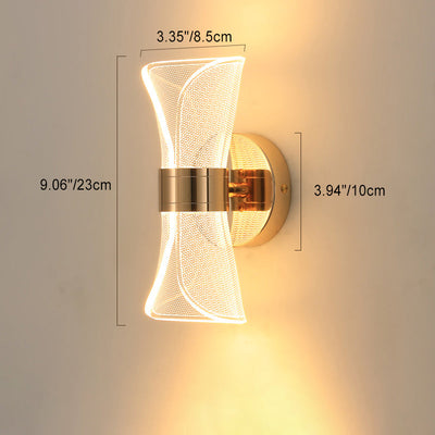 Contemporary Luxury Horn Shape Acrylic Iron LED Wall Sconce Lamp For Living Room