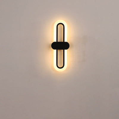 Contemporary Simplicity Oval Iron Acrylic LED Wall Sconce Lamp For Living Room