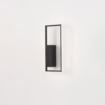 Modern Minimalist Rectangle Line Iron Silicone LED Wall Sconce Lamp For Living Room