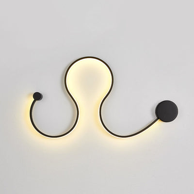 Contemporary Nordic Aluminum Silicone Lines LED Wall Sconce Lamp For Living Room