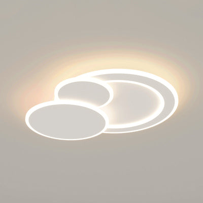 Modern Minimalist Round Acrylic Iron LED Flush Mount Ceiling Light For Living Room