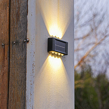 Modern Simplicity Solar Waterproof Rectangular ABS PVC LED Wall Sconce Lamp For Outdoor Patio