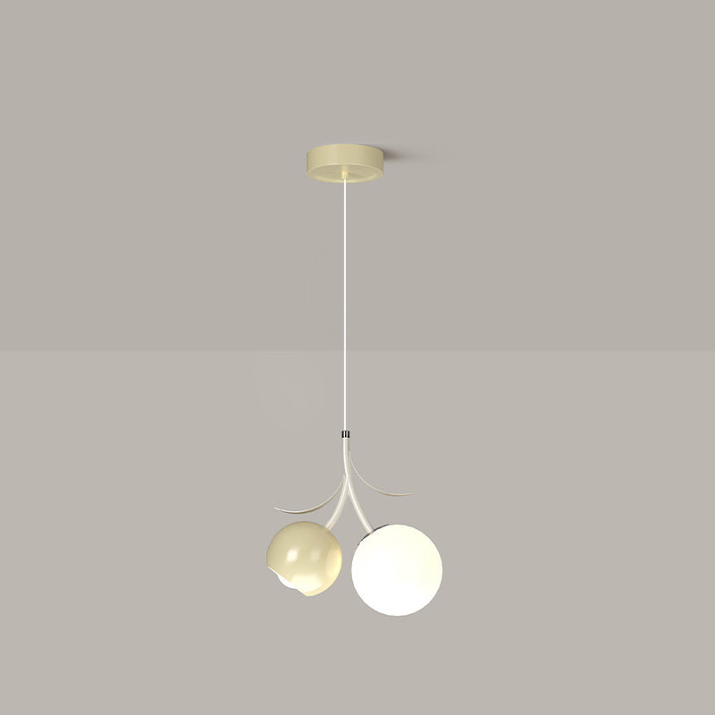 Modern Minimalist Round Sphere Iron Metal Glass 1-Light Pendant Light For Bedroom