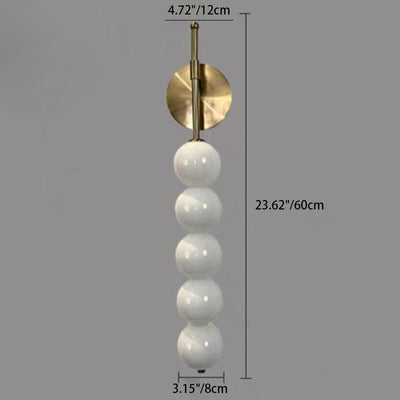 Modern Simplicity Iron Glass Ball 3/5/7-Light Wall Sconce Lamp For Living Room