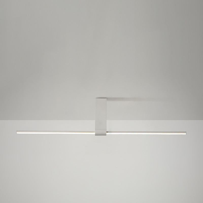 Modern Minimalist Aluminum Acrylic Strip Rectangle LED Semi-Flush Mount Ceiling Light For Hallway