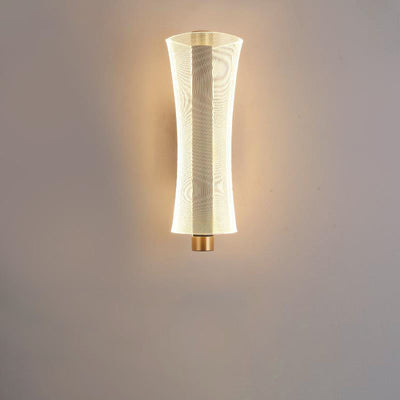 Modern Mid-Century Cylinder Hardware Acrylic LED Wall Sconce Lamp For Bedroom