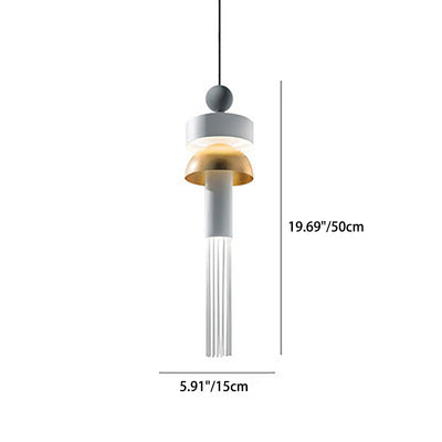 Contemporary Creative Round Orb Tassel Glass Hardware LED Pendant Light For Living Room