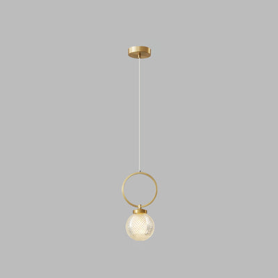 Nordic Light Luxury Simple Glass Ball 1-Light Pendant Light