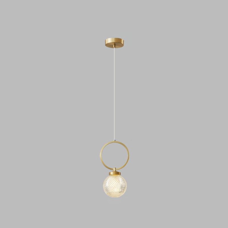 Nordic Light Luxury Simple Glass Ball 1-Light Pendant Light